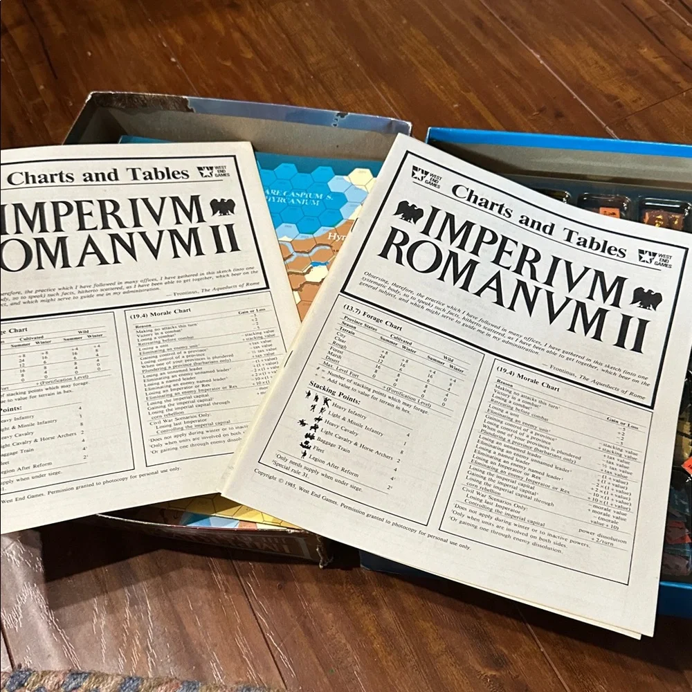 Imperium Romanum II 1985 West End Games Complete Strategy Board Game